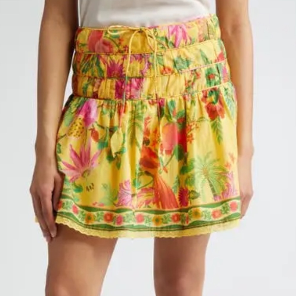 FARM Rio Tropical Floral Mini Skirt